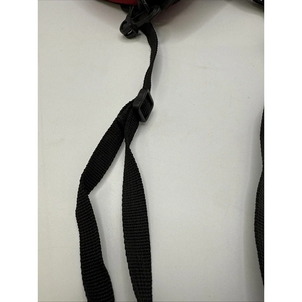 LeZura Small‎ Sized Camera Bag Black And Red Zipper With Strap VGC